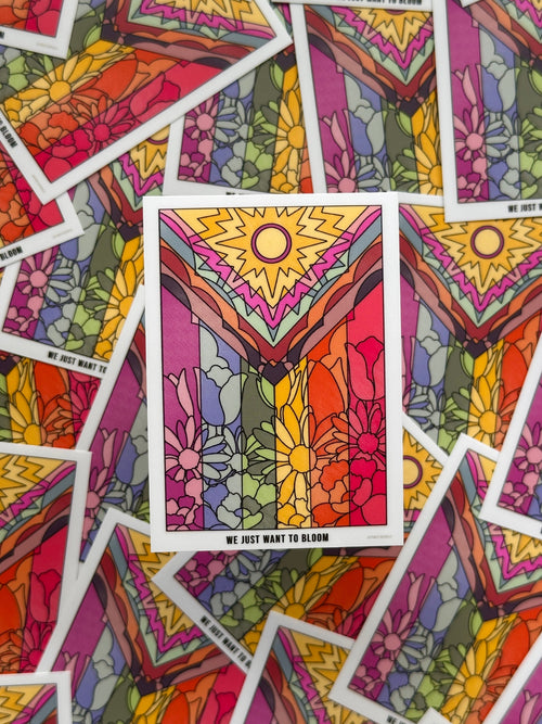 Floral Pride Flag Sticker