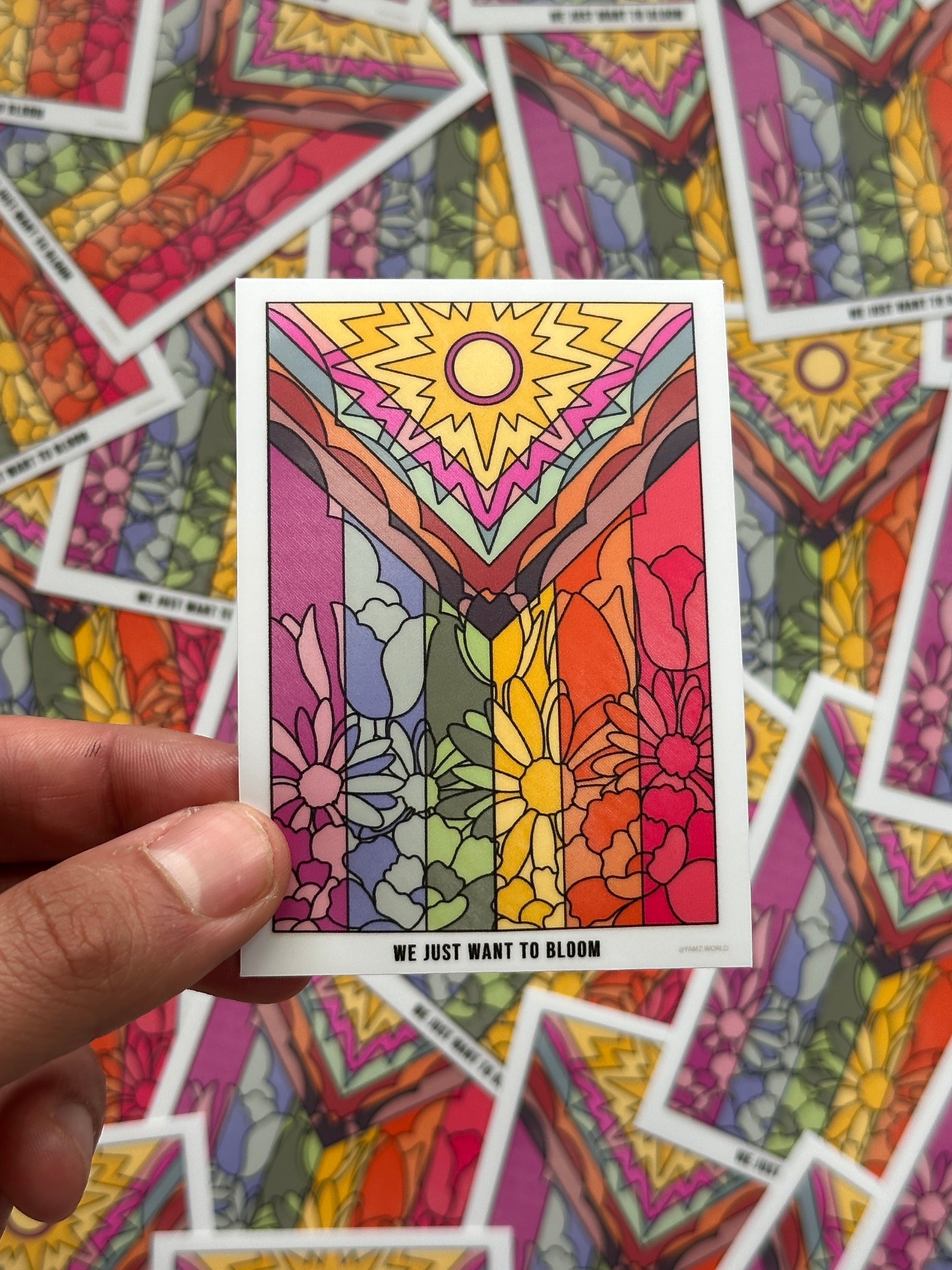 Floral Pride Flag Sticker
